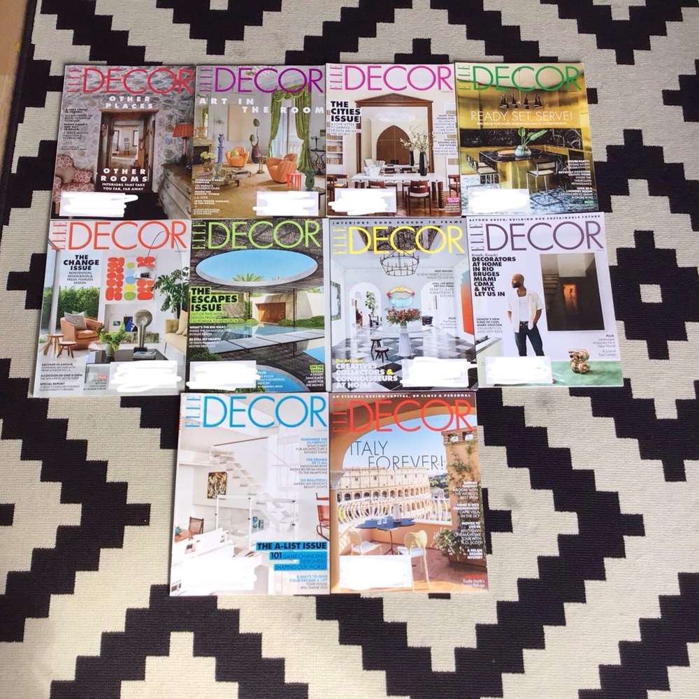 Elle Decor Magazine lot (set of 10)